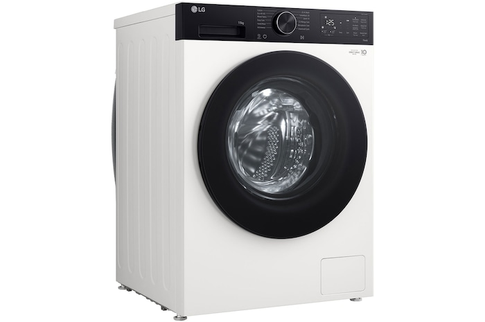 Perspetiva da direita da máquina de lavar roupa LG