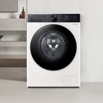 Imagem do interior da máquina de lavar roupa LG