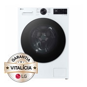 Vista frontal de Máquina de Lavar Roupa LG 9kg Branca com AI DD e Classe Energética A-30% F2X50S9TLB