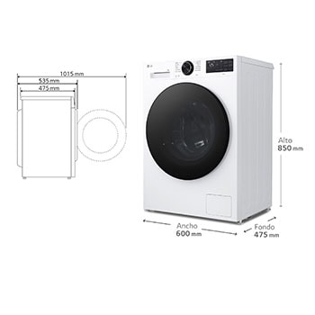 Máquina de Lavar Roupa LG 9kg Branca com AI DD e Classe Energética A-30%