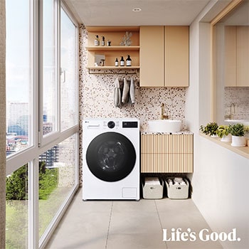 Máquina de Lavar Roupa LG 9kg Branca com AI DD e Classe Energética A-30%