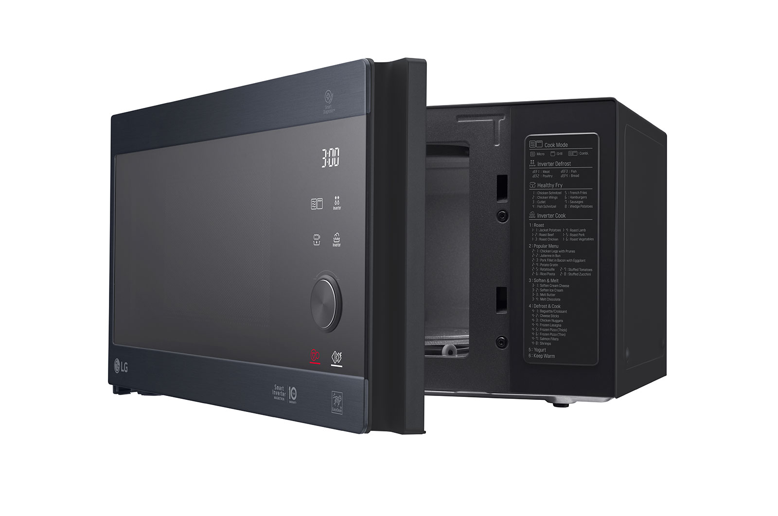 LG Micro-ondas com griLL | 25 L | 1000 W | Smart Inverter | EasyCLean™, MH6565CPW