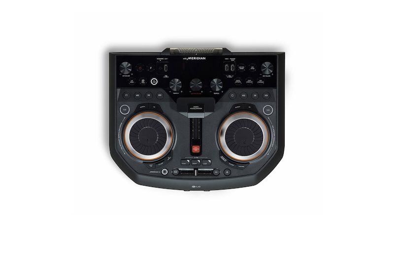 LG Coluna LG XBOOM OL100, 2000W, Meridian, DJ, Karaoke, Sound Sync, Bluetooth, USB, ligação ótica, MIC, CD, FM, OL100