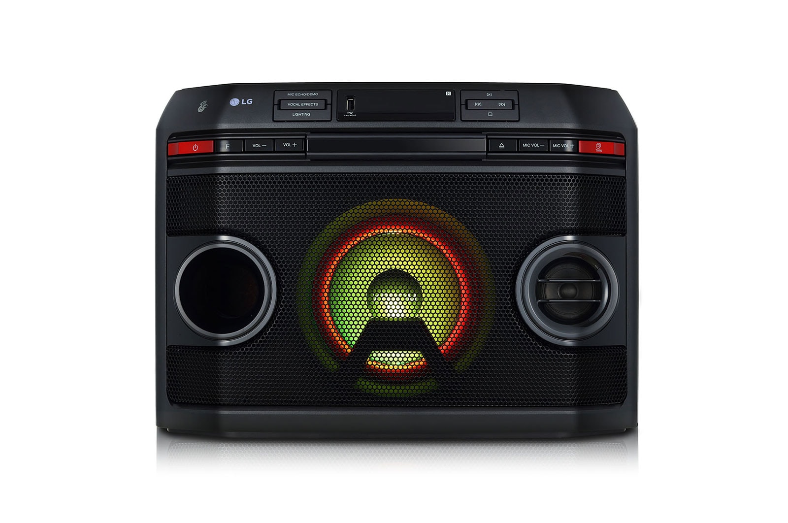 LG Coluna LG XBOOM OL45, 220W, DJ, Karaoke, Sound Sync, Bluetooth, USB, MIC, CD, FM, OL45