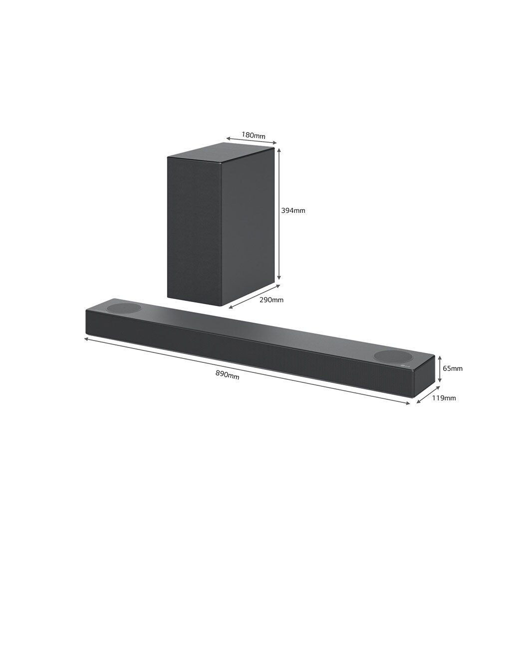 Barra de som LG S75Q, 380W, 3.1.2ch, Meridian, Dolby Atmos, DTS:X