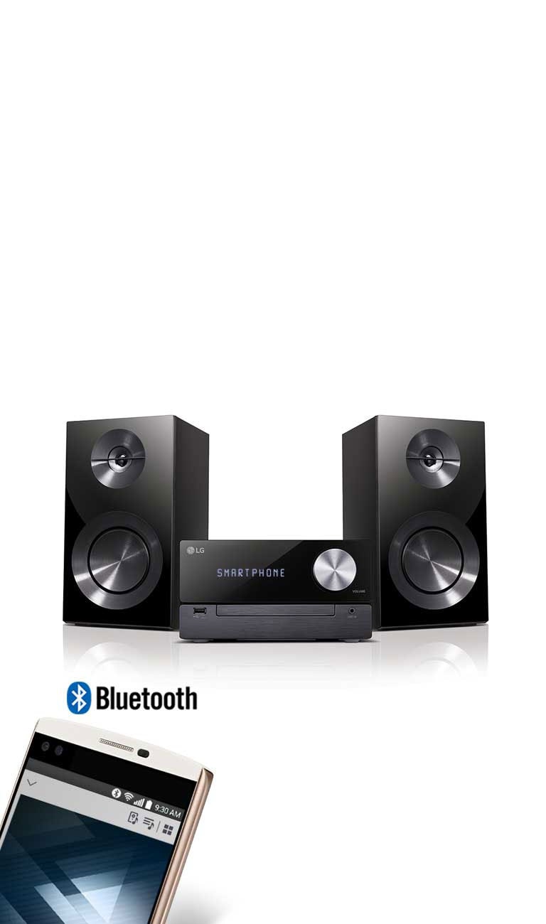 Micro Hi-Fi LG CM2460, 100W, Bluetooth, USB, AUX, CD, FM, Sound Sync ...