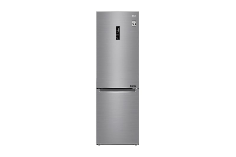 LG Combinado LG GBB61PZFFN, 341 litros, eficiência energética D, 1,86 m, Door Cooling+™, Wi-Fi, Shiny Steel, GBB61PZFFN