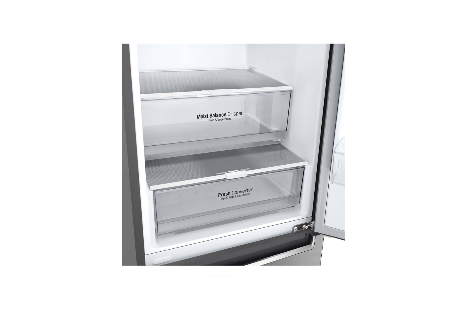 LG Combinado LG GBB61PZFFN, 341 litros, eficiência energética D, 1,86 m, Door Cooling+™, Wi-Fi, Shiny Steel, GBB61PZFFN