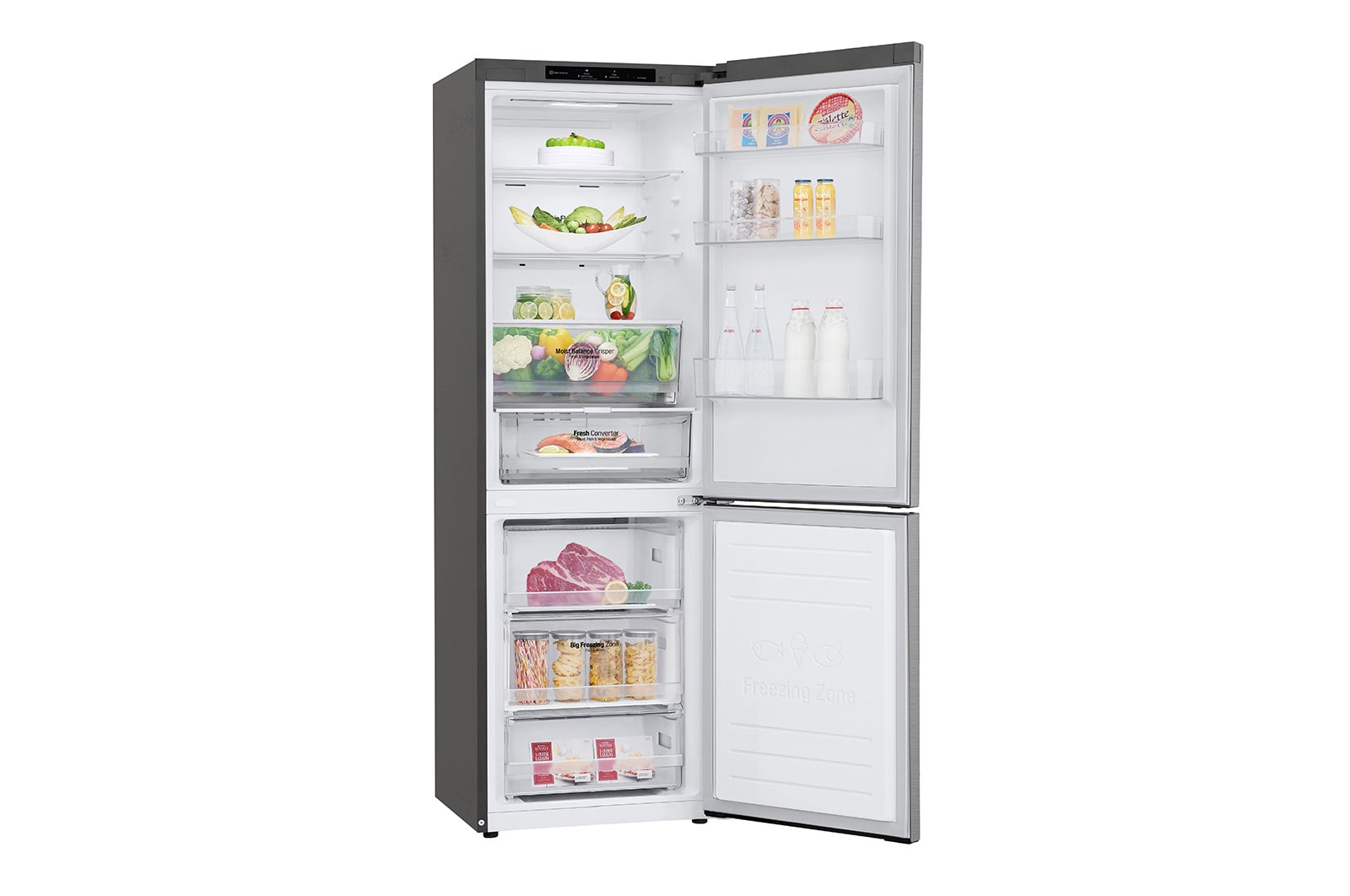 LG Frigorífico Combinado | 341 L | Etiqueta energética C | 1,86 m | DoorCooLing+™ | FRESHConverter™, GBB61PZGCN1