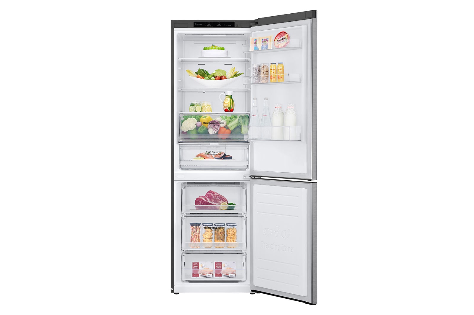 LG Frigorífico Combinado | 341 L | Etiqueta energética C | 1,86 m | DoorCooLing+™ | FRESHConverter™, GBB61PZGCN1