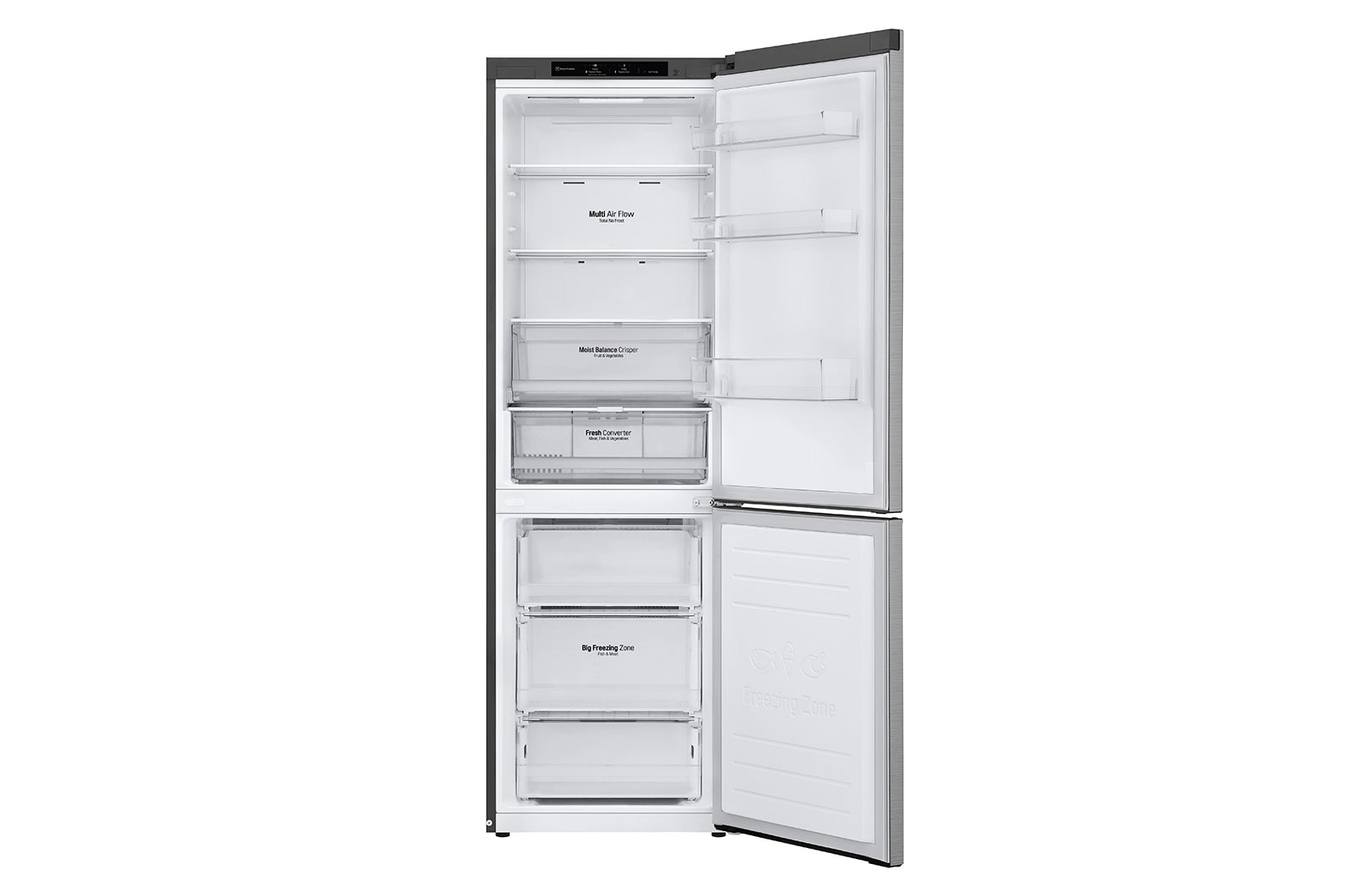 LG Frigorífico Combinado | 341 L | Etiqueta energética C | 1,86 m | DoorCooLing+™ | FRESHConverter™, GBB61PZGCN1