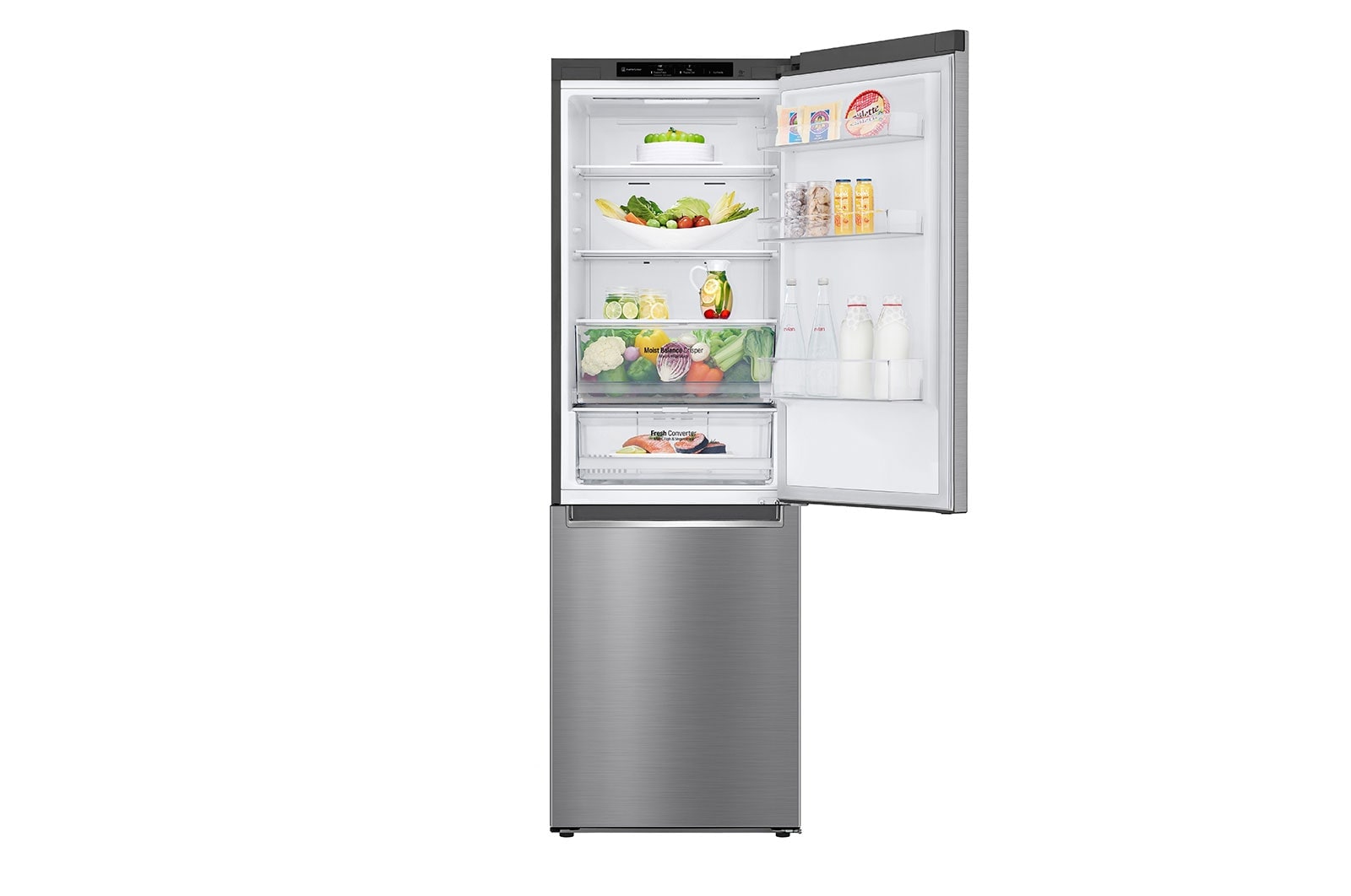 LG Combinado LG GBB61PZGCN, 341 litros, eficiência energética C, 1,86 m, Door Cooling+™, Shiny Steel, GBB61PZGCN