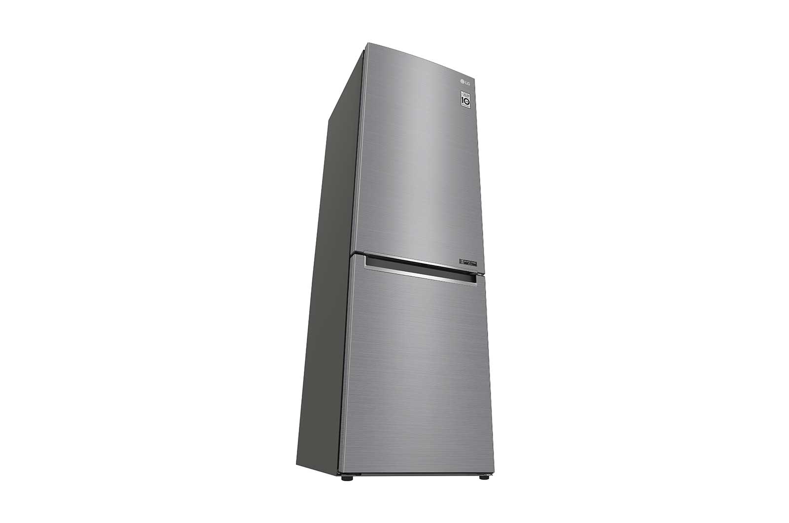 LG Combinado LG GBB61PZGFN, 341 litros, eficiência energética D, 1,86 m, Door Cooling+™, Shiny Steel, GBB61PZGFN