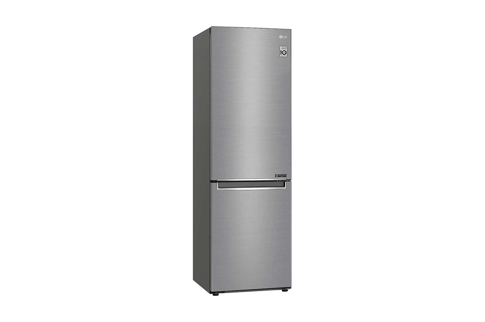 LG Combinado LG GBB61PZGFN, 341 litros, eficiência energética D, 1,86 m, Door Cooling+™, Shiny Steel, GBB61PZGFN