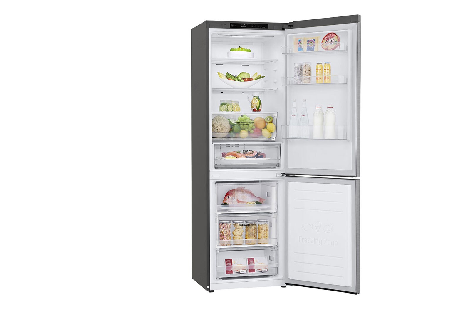 LG Frigorífico Combinado | 341 L | Etiqueta energética E | 1,86 m | DoorCooLing+™, GBB61PZJMN
