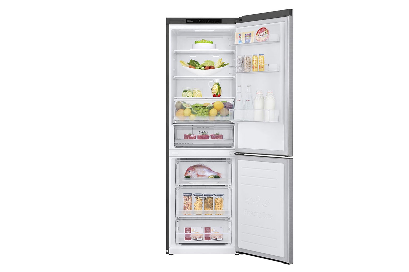 LG Frigorífico Combinado | 341 L | Etiqueta energética E | 1,86 m | DoorCooLing+™, GBB61PZJMN