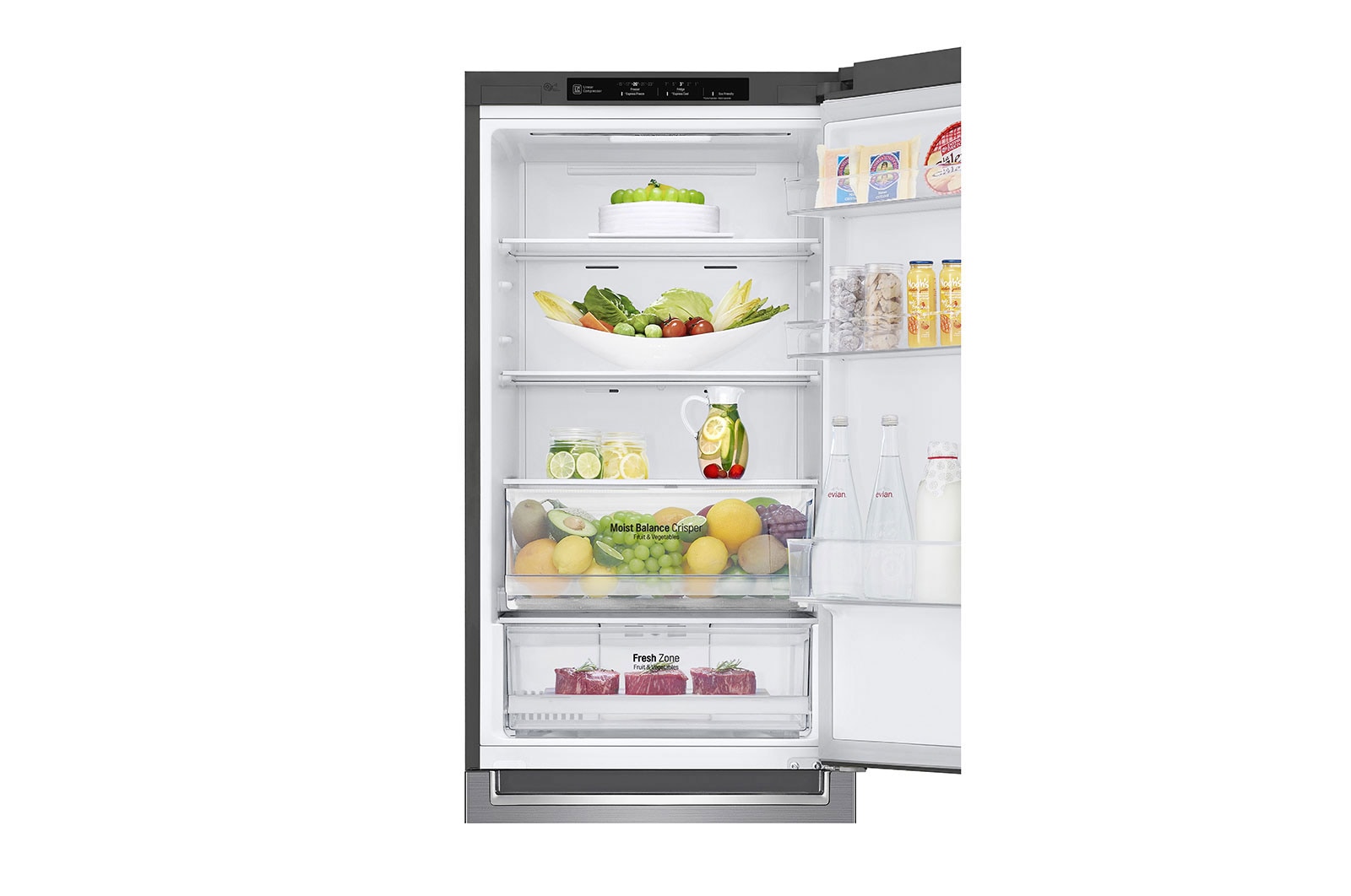 LG Frigorífico Combinado | 341 L | Etiqueta energética E | 1,86 m | DoorCooLing+™, GBB61PZJMN