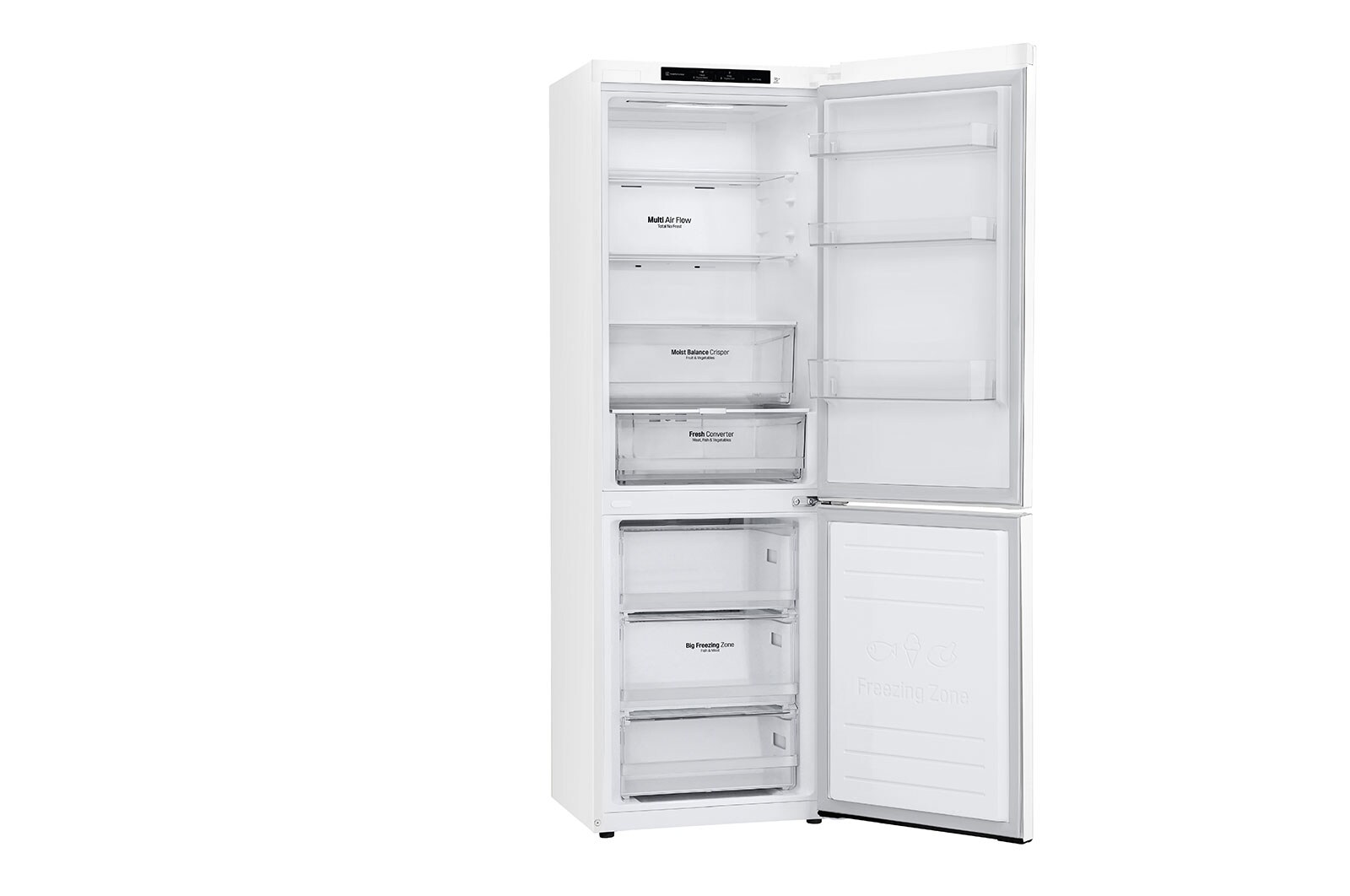 LG Frigorífico Combinado | 341 L | Etiqueta energética C | 1,86 m | DoorCooLing+™ | FRESHConverter™, GBB61SWGCN1