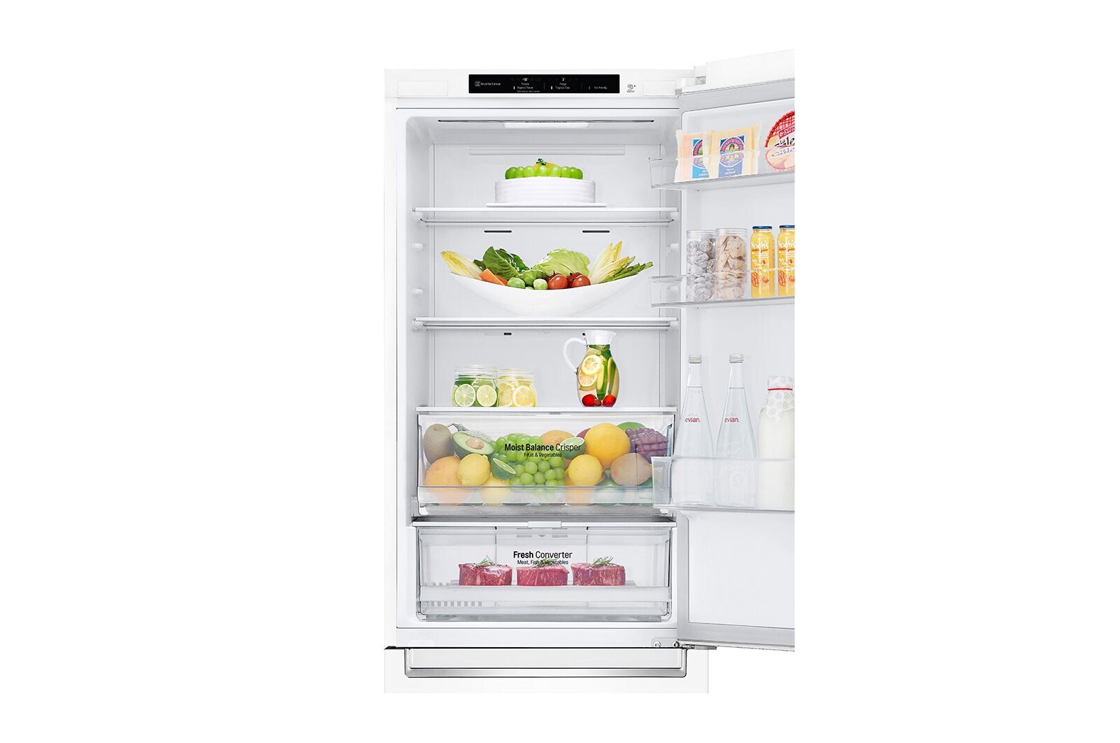 LG Frigorífico Combinado | 341 L | Etiqueta energética C | 1,86 m | DoorCooLing+™ | FRESHConverter™, GBB61SWGCN1