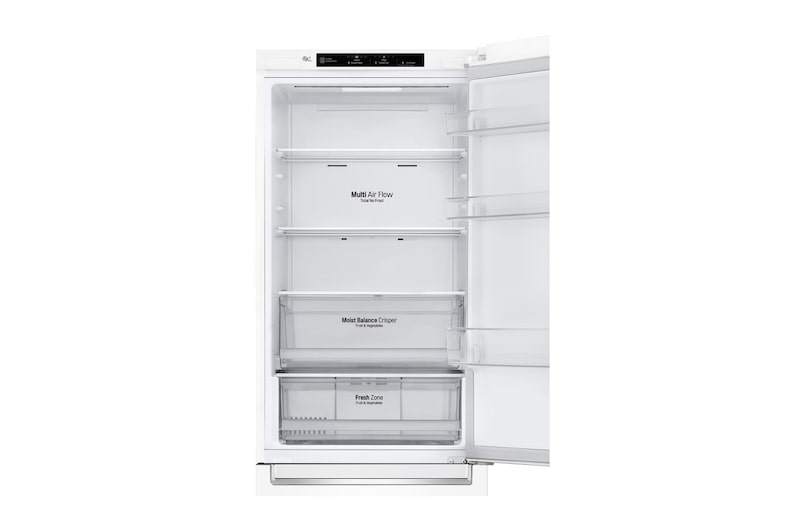 LG Combinado LG GBB61SWGFN, 341 litros, eficiência energética D, 1,86 m, Door Cooling+™, Super White, GBB61SWGFN