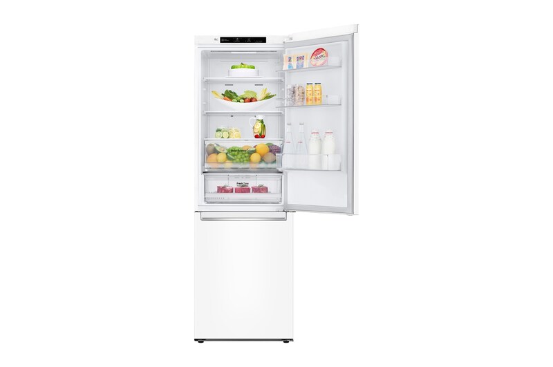LG Combinado LG GBB61SWGFN, 341 litros, eficiência energética D, 1,86 m, Door Cooling+™, Super White, GBB61SWGFN