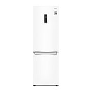 Vista frontal de Combinado LG GBB61SWHMN, 341 litros, eficiência energética E, 1,86 m, Door Cooling&#43;™, Wi-Fi, Super White GBB61SWHMN