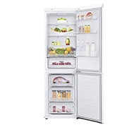 LG Combinado LG GBB61SWHMN, 341 litros, eficiência energética E, 1,86 m, Door Cooling+™, Wi-Fi, Super White, GBB61SWHMN