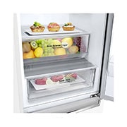 LG Combinado LG GBB61SWHMN, 341 litros, eficiência energética E, 1,86 m, Door Cooling+™, Wi-Fi, Super White, GBB61SWHMN