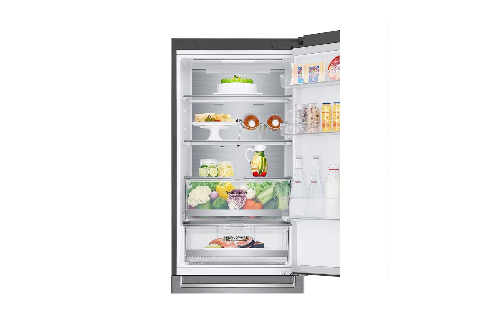 LG Frigorífico Combinado | 341 L | Etiqueta energética D | 1,86 m | DoorCooLing+™ | FRESHConverter™ | FRESHBaLancer™ | Wi-Fi, GBB71PZUGN