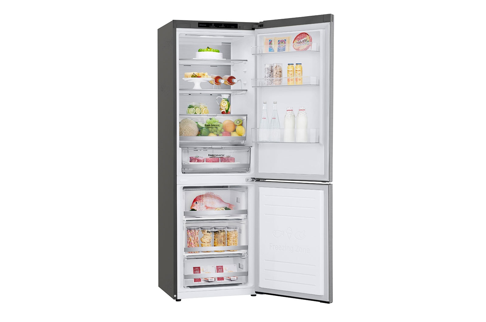 LG Frigorífico Combinado | 341 L | Etiqueta energética C | 1,86 m | DoorCooLing+™ | FRESHConverter™ | FRESHBaLancer™, GBB71PZVCN1