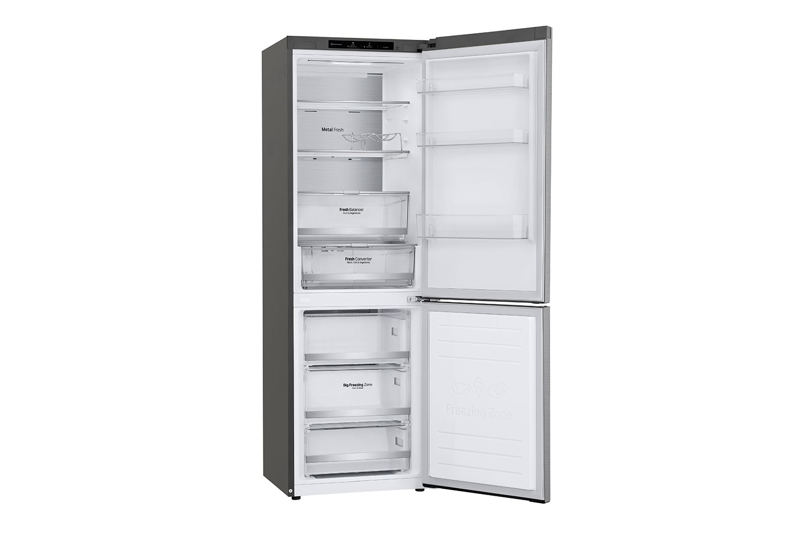 LG Frigorífico Combinado | 341 L | Etiqueta energética C | 1,86 m | DoorCooLing+™ | FRESHConverter™ | FRESHBaLancer™, GBB71PZVCN1