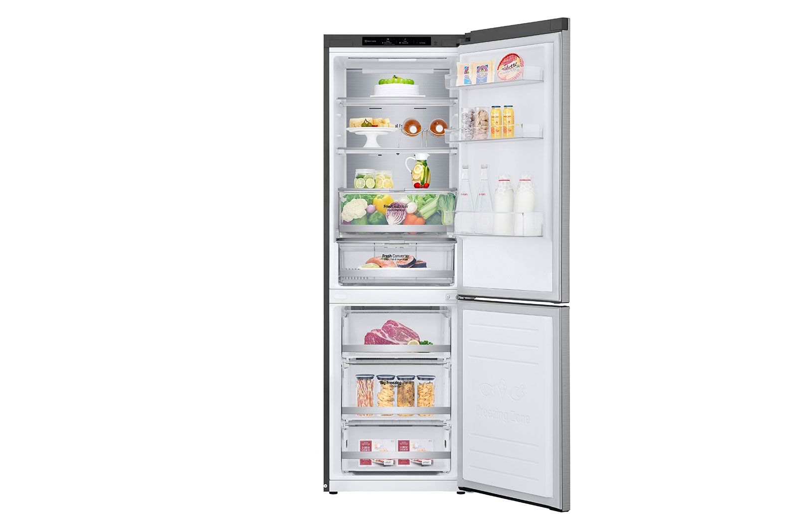 LG Frigorífico Combinado | 341 L | Etiqueta energética C | 1,86 m | DoorCooLing+™ | FRESHConverter™ | FRESHBaLancer™, GBB71PZVCN1