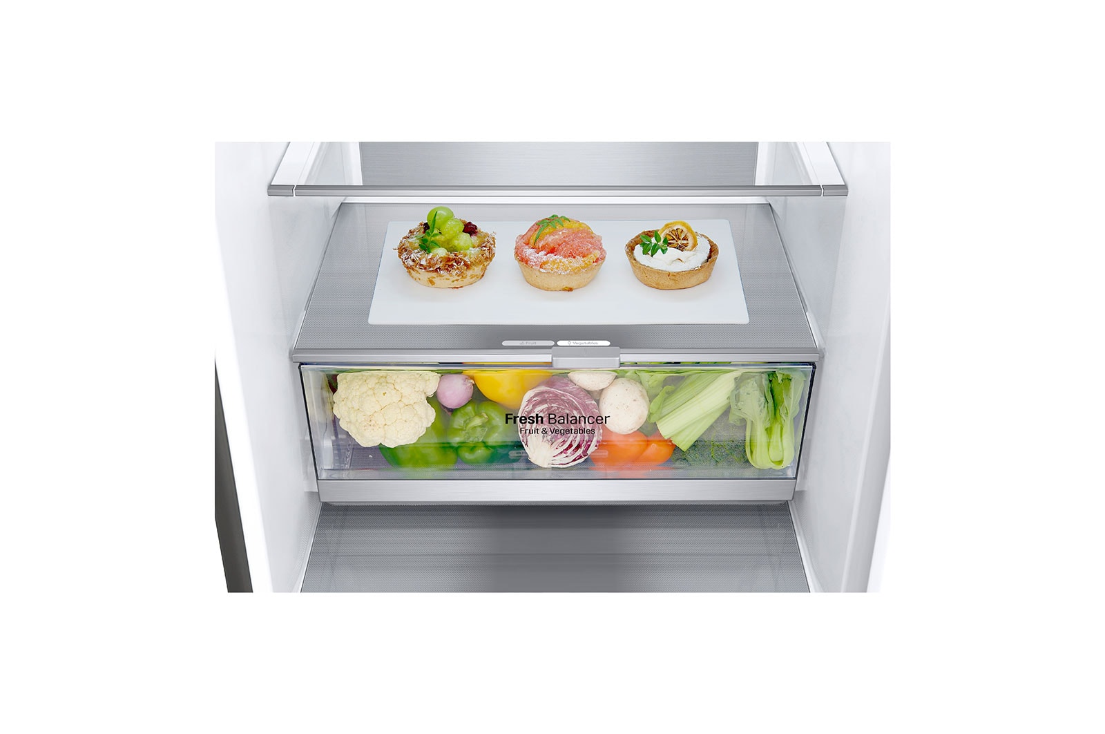LG Frigorífico Combinado | 341 L | Etiqueta energética C | 1,86 m | DoorCooLing+™ | FRESHConverter™ | FRESHBaLancer™, GBB71PZVCN1