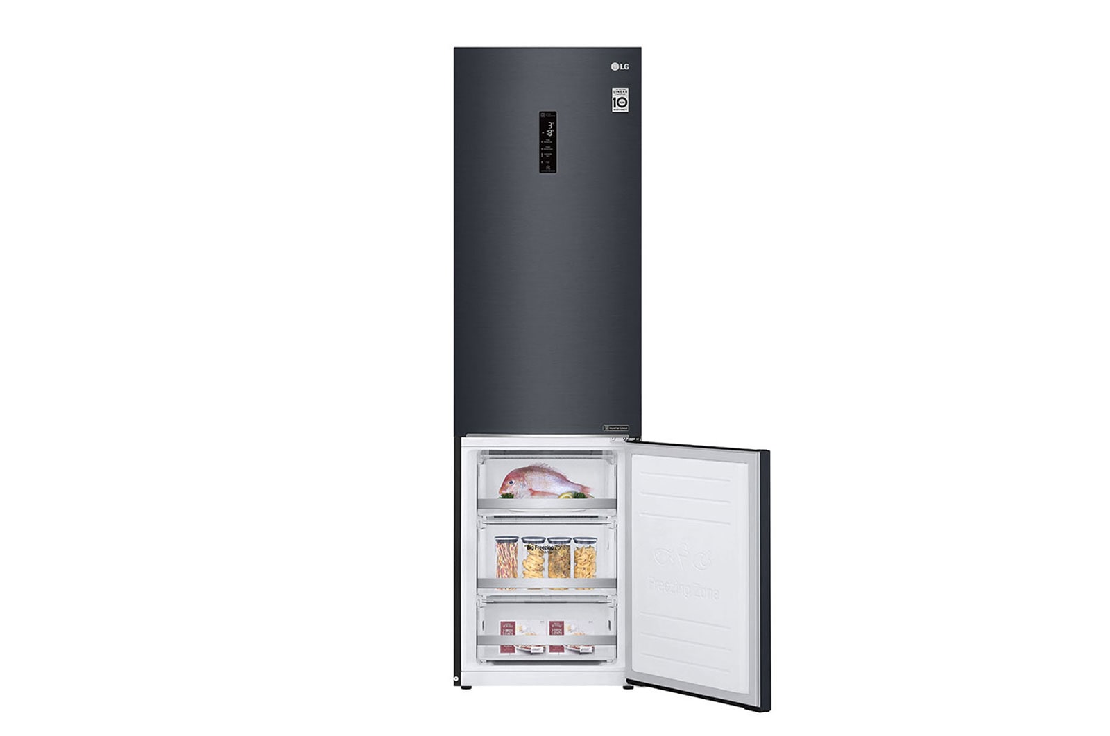 LG Frigorífico Combinado | 384 L | Etiqueta energética D | 2,03 m | DoorCooLing+™ | FRESHConverter™ | FRESHBaLancer™ | Wi-Fi, GBB72MCDGN