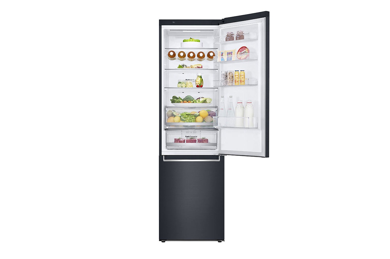 LG Frigorífico Combinado | 384 L | Etiqueta energética D | 2,03 m | DoorCooLing+™ | FRESHConverter™ | FRESHBaLancer™ | Wi-Fi, GBB72MCDGN