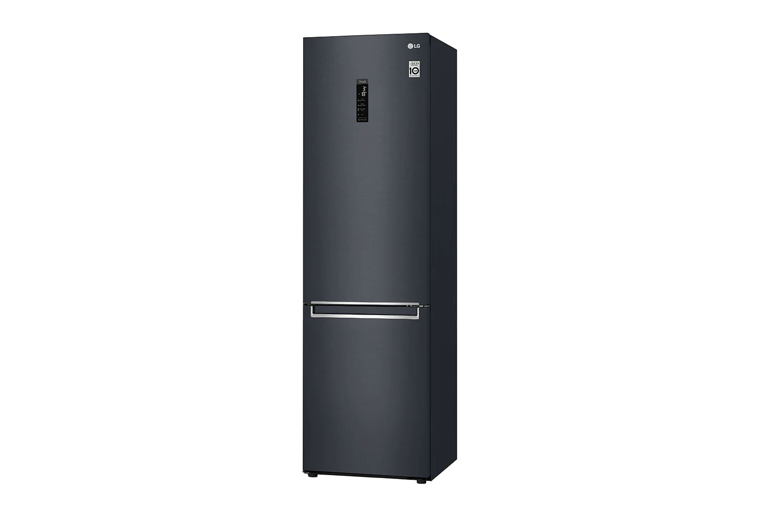 LG Combinado LG GBB72MCUFN, 384 litros, eficiência energética D, 2,03 m, Door Cooling+™, Wi-Fi, Matte Black, GBB72MCUFN