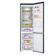 LG Combinado LG GBB72MCUFN, 384 litros, eficiência energética D, 2,03 m, Door Cooling+™, Wi-Fi, Matte Black, GBB72MCUFN