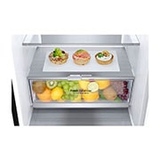 LG Combinado LG GBB72MCUFN, 384 litros, eficiência energética D, 2,03 m, Door Cooling+™, Wi-Fi, Matte Black, GBB72MCUFN