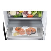 LG Combinado LG GBB72MCUFN, 384 litros, eficiência energética D, 2,03 m, Door Cooling+™, Wi-Fi, Matte Black, GBB72MCUFN