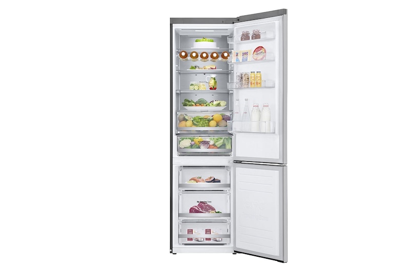 LG Combinado LG GBB72NSUCN, 384 litros, eficiência energética C, 2,03 m, Door Cooling+™, Wi-Fi, Noble Steel, GBB72NSUCN