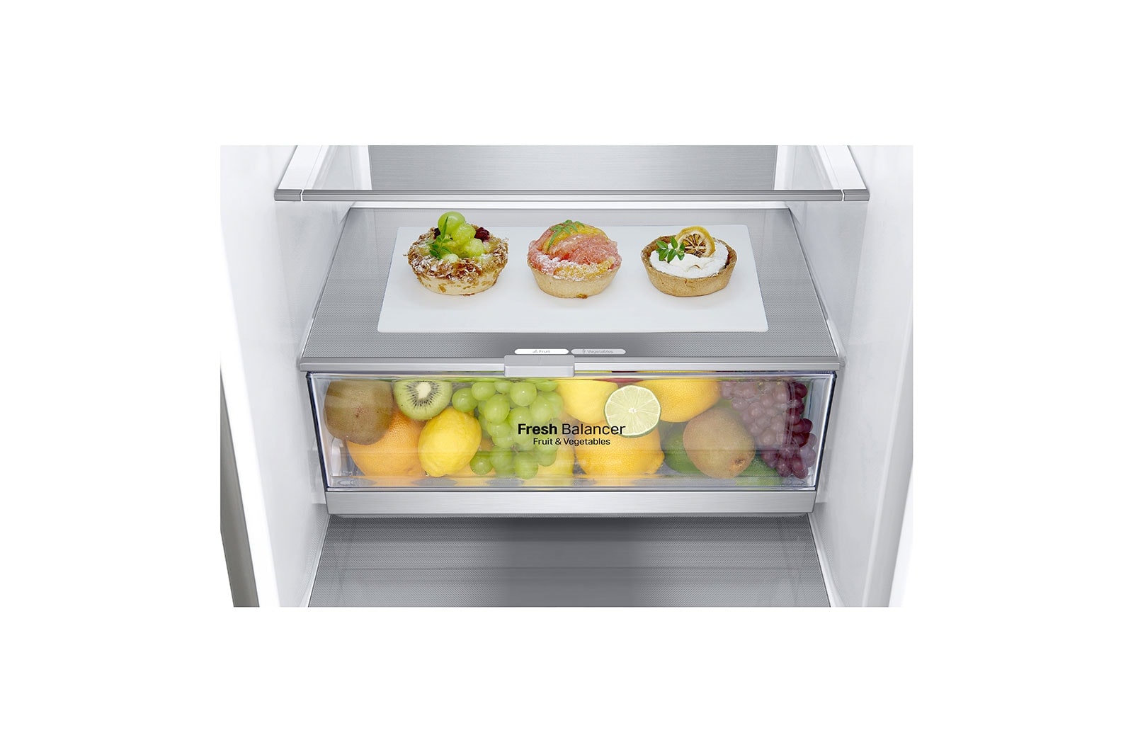 LG Combinado LG GBB72NSUCN, 384 litros, eficiência energética C, 2,03 m, Door Cooling+™, Wi-Fi, Noble Steel, GBB72NSUCN