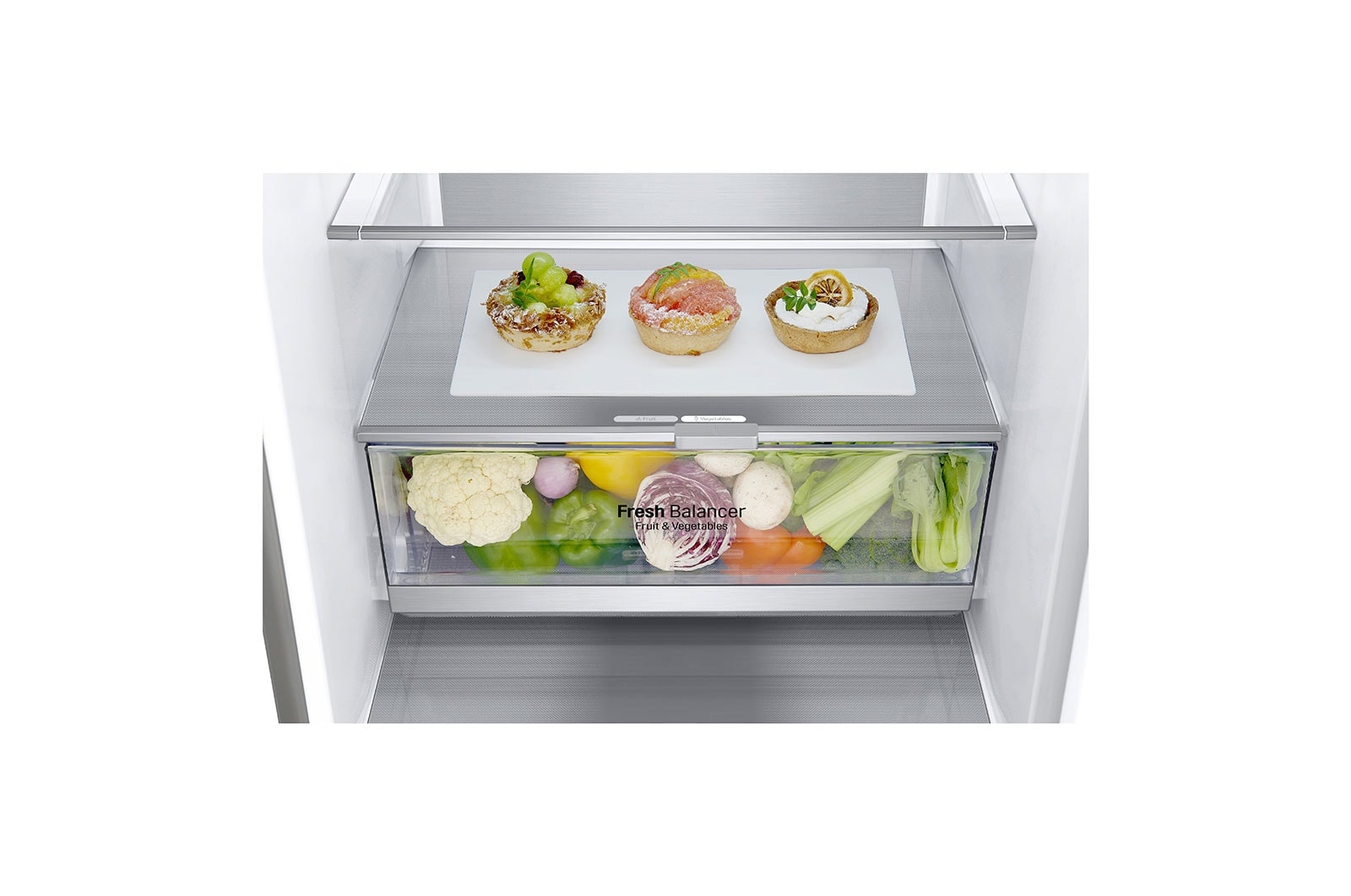 LG Combinado LG GBB72NSUCN, 384 litros, eficiência energética C, 2,03 m, Door Cooling+™, Wi-Fi, Noble Steel, GBB72NSUCN