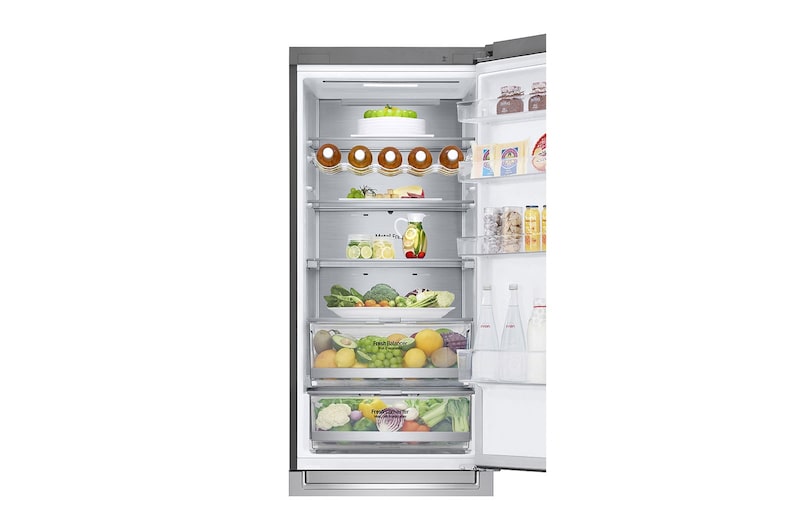 LG Combinado LG GBB72NSUCN, 384 litros, eficiência energética C, 2,03 m, Door Cooling+™, Wi-Fi, Noble Steel, GBB72NSUCN