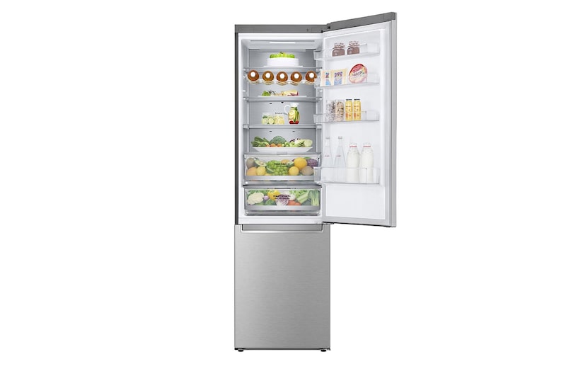 LG Combinado LG GBB72NSUCN, 384 litros, eficiência energética C, 2,03 m, Door Cooling+™, Wi-Fi, Noble Steel, GBB72NSUCN