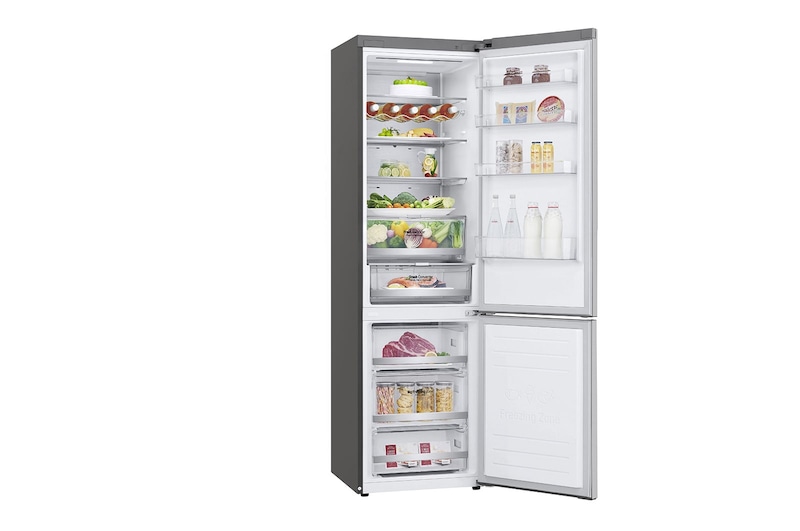LG Combinado LG GBB72NSUCN, 384 litros, eficiência energética C, 2,03 m, Door Cooling+™, Wi-Fi, Noble Steel, GBB72NSUCN