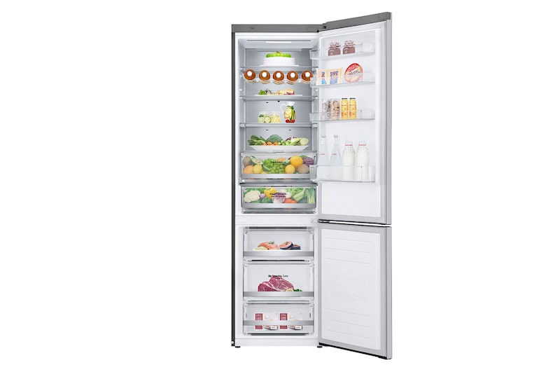 LG Combinado LG GBB72NSUFN, 384 litros, eficiência energética D, 2,03 m, Door Cooling+™, Wi-Fi, Noble Steel, GBB72NSUFN