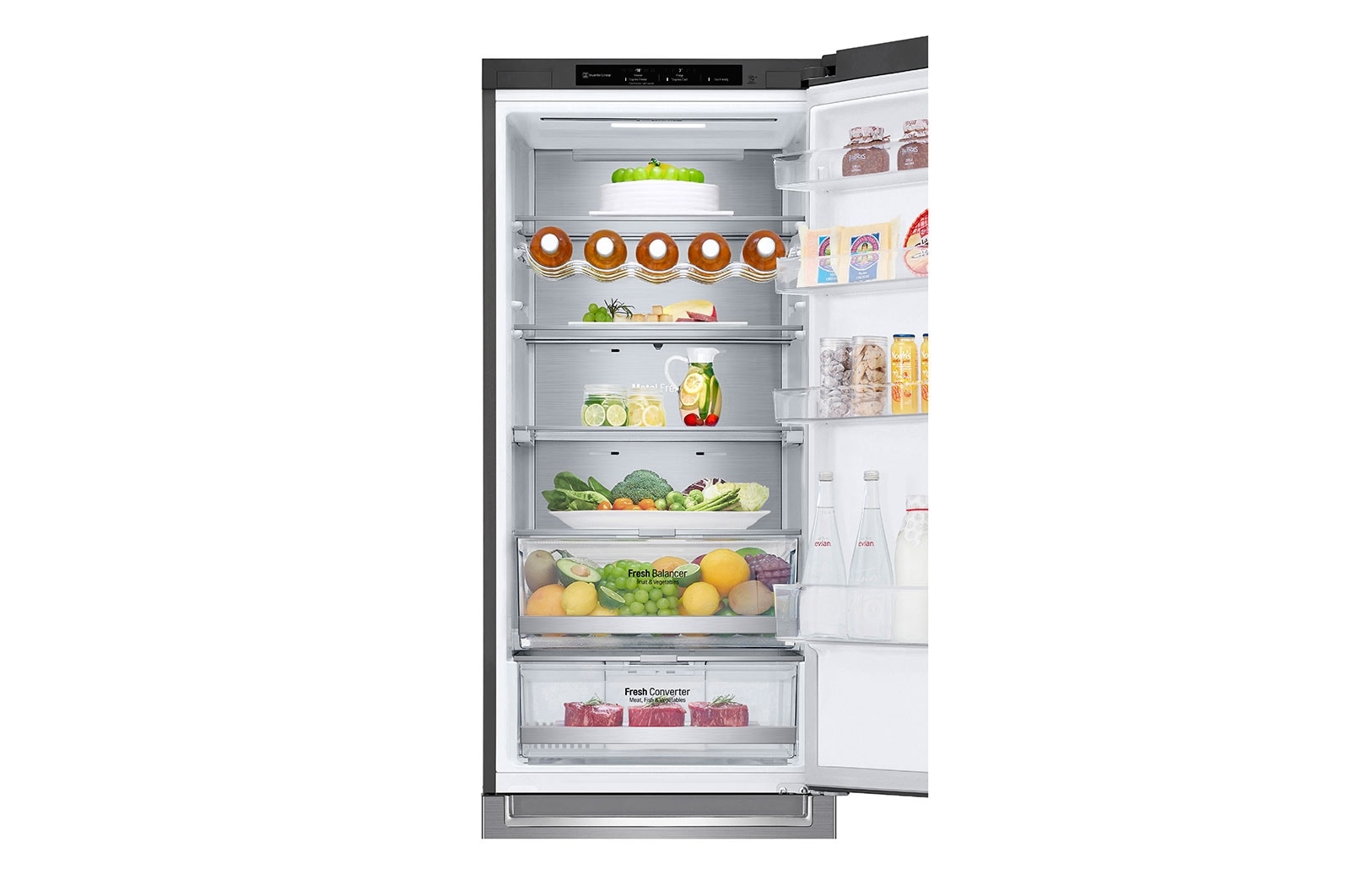 LG Frigorífico Combinado | 384 L | Etiqueta energética C | 2,03 m | DoorCooLing+™ | FRESHConverter™ | FRESHBaLancer™, GBB72PZVCN1