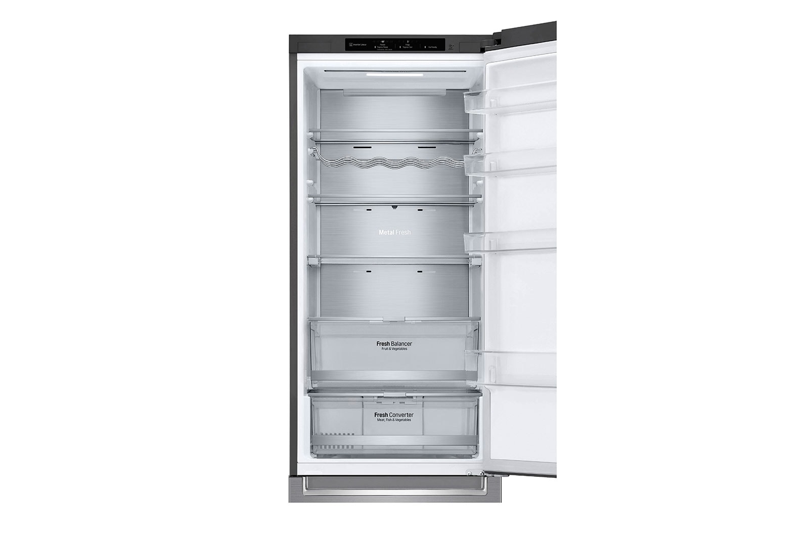 LG Frigorífico Combinado | 384 L | Etiqueta energética C | 2,03 m | DoorCooLing+™ | FRESHConverter™ | FRESHBaLancer™, GBB72PZVCN1