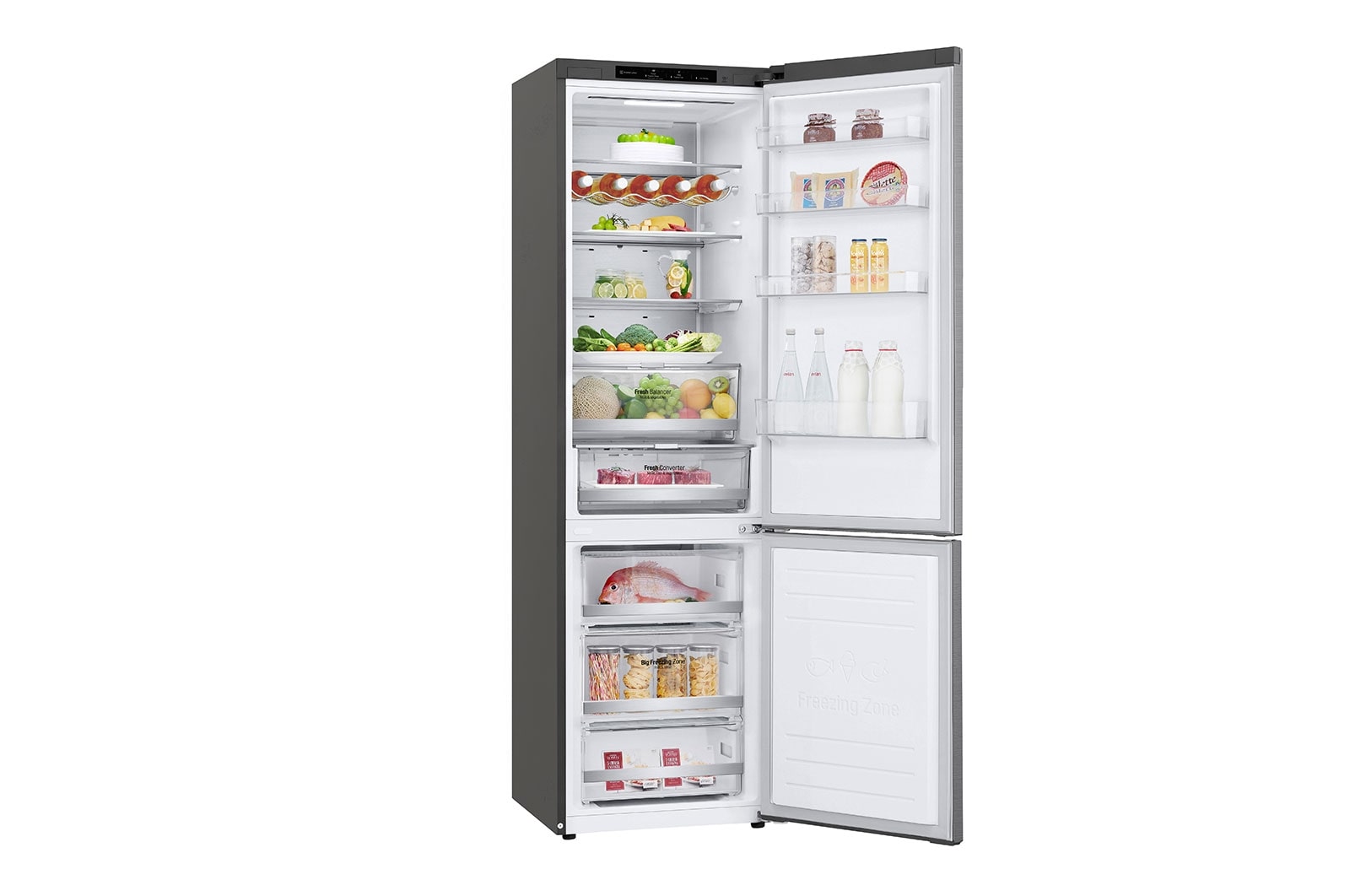 LG Frigorífico Combinado | 384 L | Etiqueta energética C | 2,03 m | DoorCooLing+™ | FRESHConverter™ | FRESHBaLancer™, GBB72PZVCN1