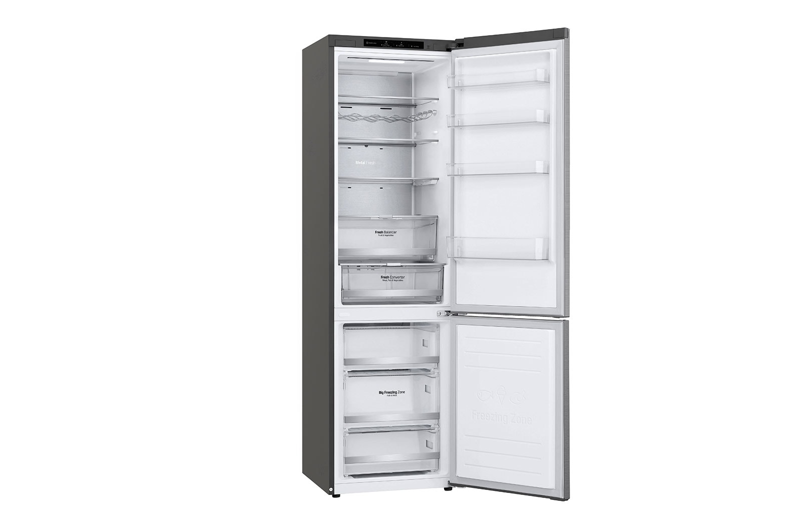 LG Frigorífico Combinado | 384 L | Etiqueta energética C | 2,03 m | DoorCooLing+™ | FRESHConverter™ | FRESHBaLancer™, GBB72PZVCN1